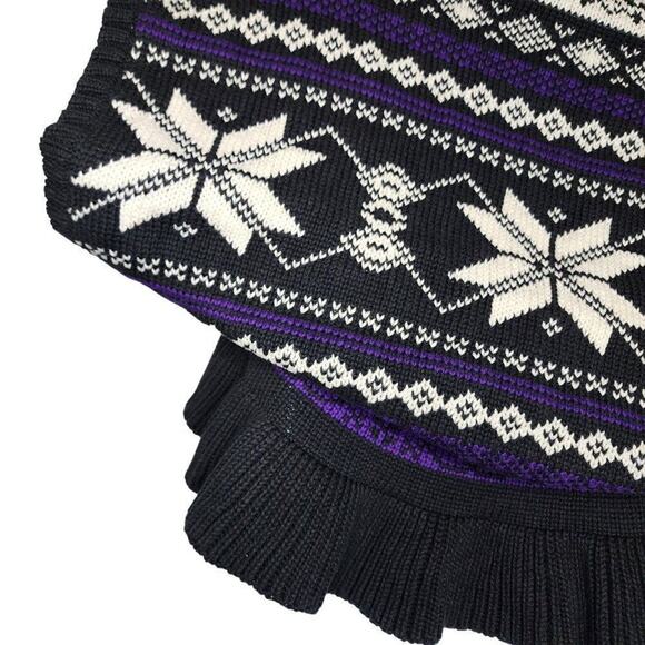 Ralph Lauren Chaps Women Sweaters, Aztec Print Knit Shrug With Pom Pom Tie, Sz M - Picture 6 of 7